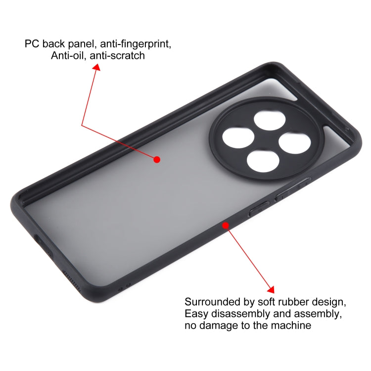 For OPPO A2 Pro Fine Pore Matte Black TPU + PC Phone Case