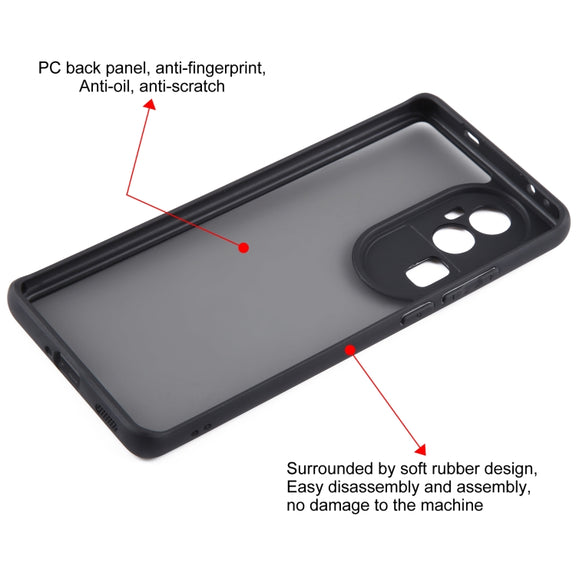 For OPPO Reno10 Pro+ Fine Pore Matte Black TPU + PC Phone Case