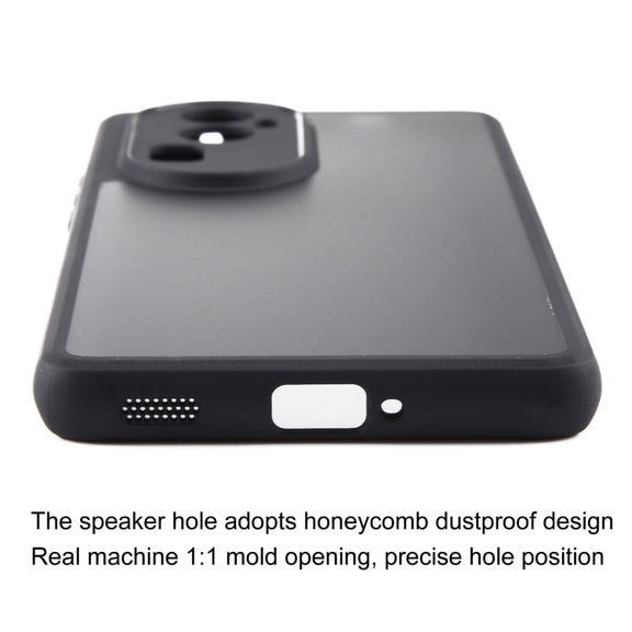 For OPPO Reno10 Pro+ Fine Pore Matte Black TPU + PC Phone Case