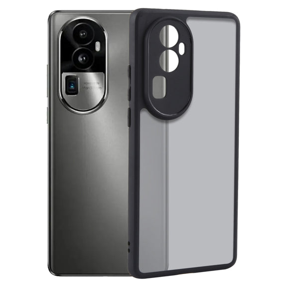 For OPPO Reno10 Pro+ Fine Pore Matte Black TPU + PC Phone Case