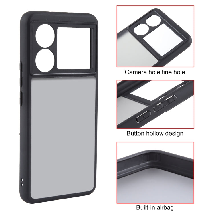 For Realme GT5 Matte Black TPU + PC Phone Case