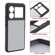 For Realme GT5 Matte Black TPU + PC Phone Case