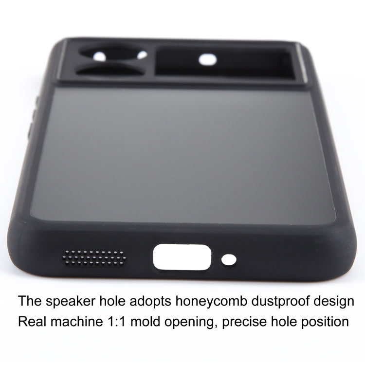 For Realme GT5 Matte Black TPU + PC Phone Case