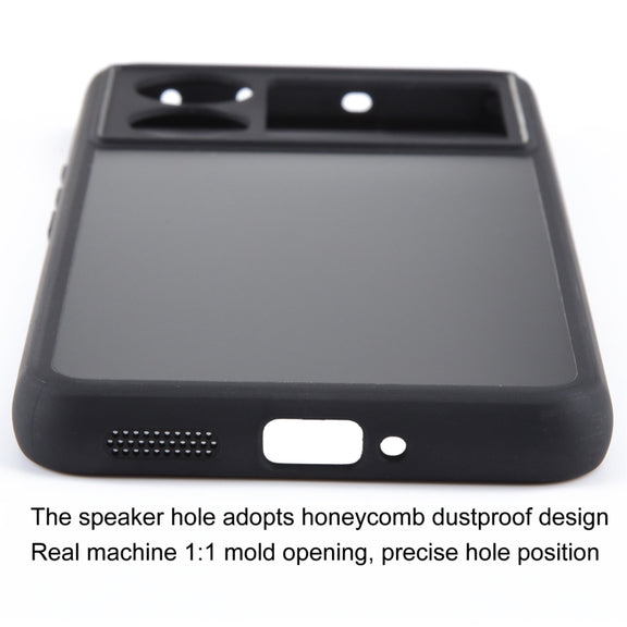 For Realme GT5 Matte Black TPU + PC Phone Case
