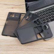 For Realme GT5 Matte Black TPU + PC Phone Case