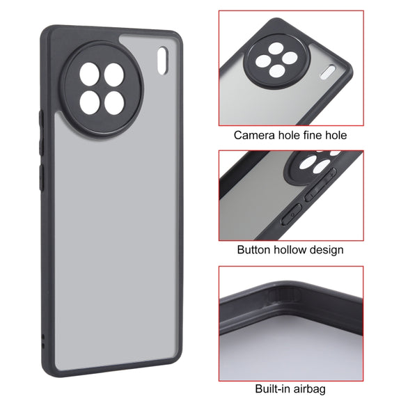 For vivo X90 Fine Pore Matte Black TPU + PC Phone Case