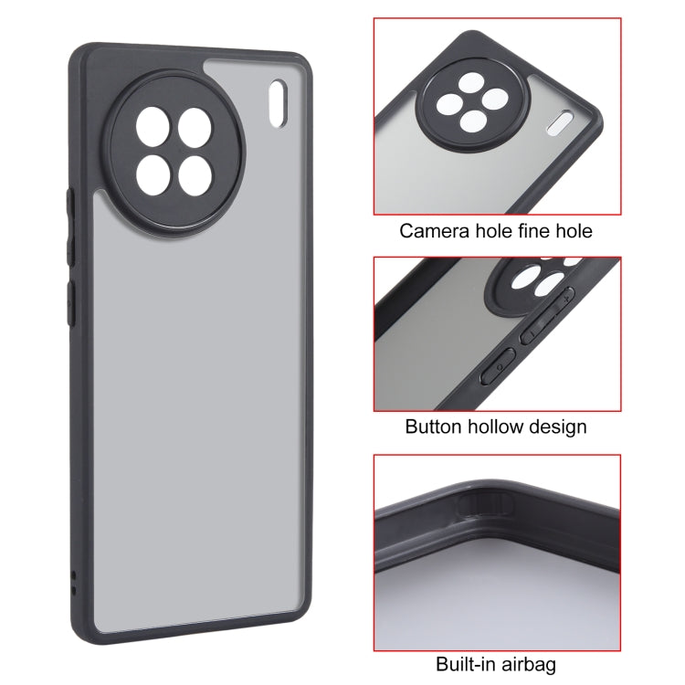 For vivo X90 Fine Pore Matte Black TPU + PC Phone Case