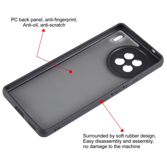 For vivo X90 Fine Pore Matte Black TPU + PC Phone Case