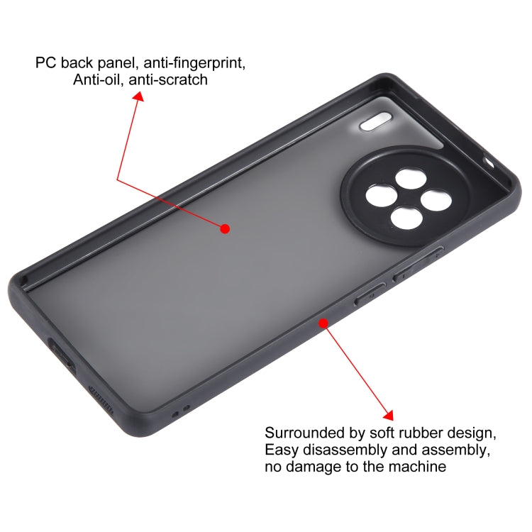 For vivo X90 Fine Pore Matte Black TPU + PC Phone Case