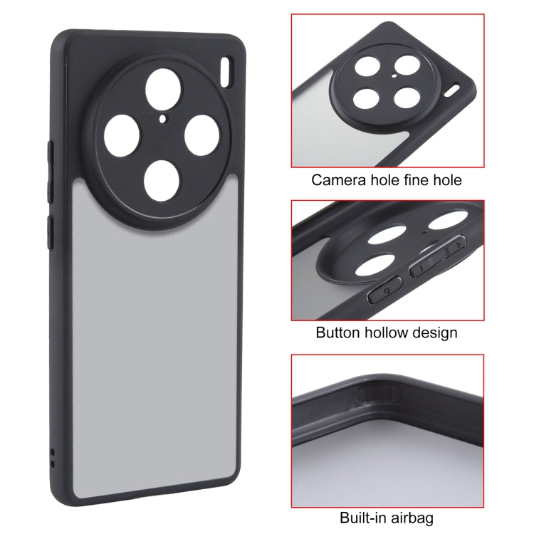 For vivo X100 Pro Fine Pore Matte Black TPU + PC Phone Case