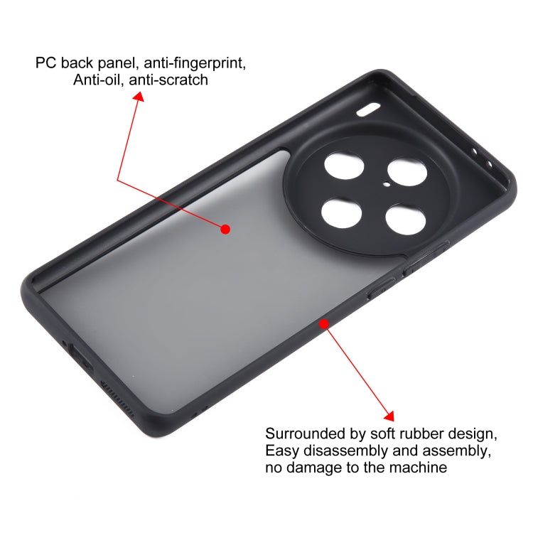 For vivo X100 Pro Fine Pore Matte Black TPU + PC Phone Case