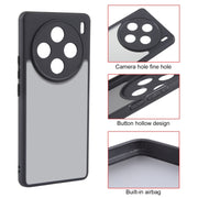 For vivo X100 Fine Pore Matte Black TPU + PC Phone Case