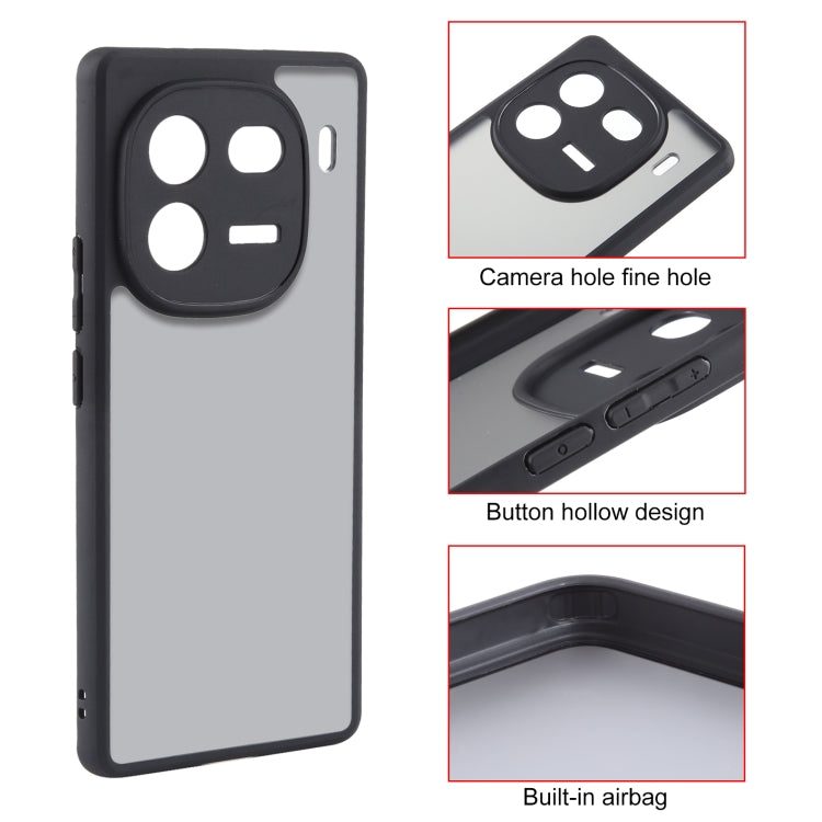 For vivo iQOO 12 Pro Fine Pore Matte Black TPU + PC Phone Case