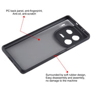 For vivo iQOO 12 Pro Fine Pore Matte Black TPU + PC Phone Case
