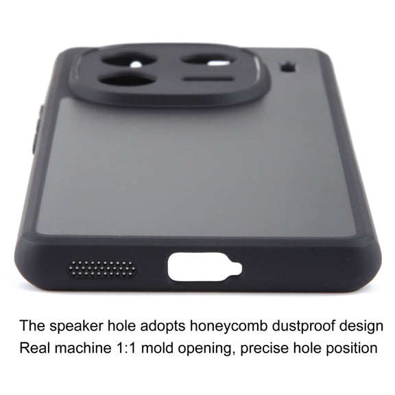 For vivo iQOO 12 Pro Fine Pore Matte Black TPU + PC Phone Case