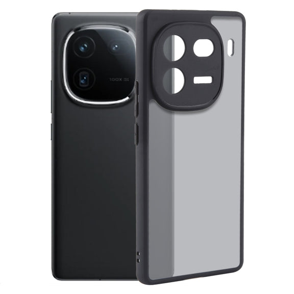 For vivo iQOO 12 Pro Fine Pore Matte Black TPU + PC Phone Case