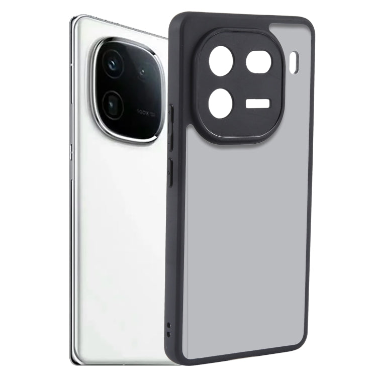 For vivo iQOO 12 Fine Pore Matte Black TPU + PC Phone Case