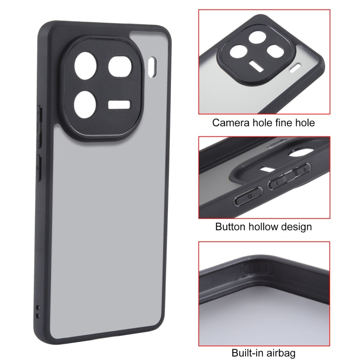 For vivo iQOO 12 Fine Pore Matte Black TPU + PC Phone Case
