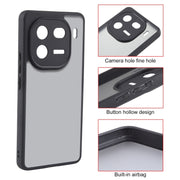For vivo iQOO 12 Fine Pore Matte Black TPU + PC Phone Case