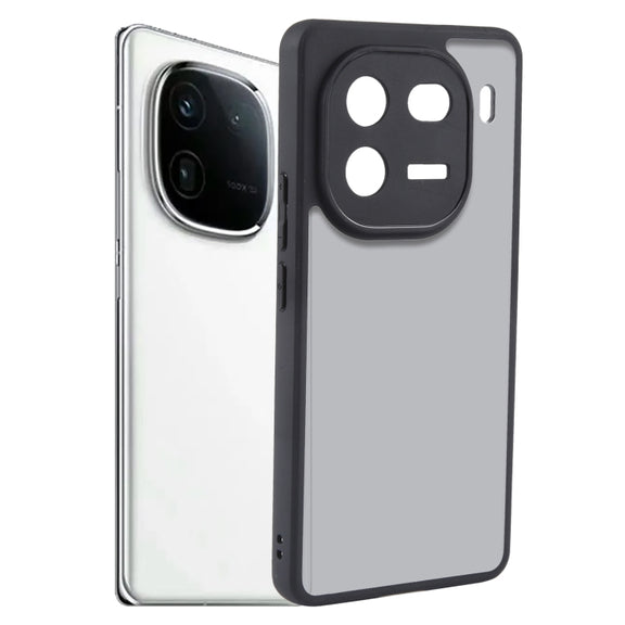 For vivo iQOO 12 Fine Pore Matte Black TPU + PC Phone Case