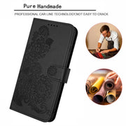 For Huawei Pura 70 Pro/70 Pro+ Datura Flower Embossed Flip Leather Phone Case(Black)