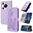For Huawei Pura 70 Datura Flower Embossed Flip Leather Phone Case(Purple) - Huawei Cases by PMC Jewellery | Online Shopping South Africa | PMC Jewellery | Buy Now Pay Later Mobicred