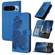 For Google Pixel 9 Pro Datura Flower Embossed Flip Leather Phone Case(Blue) - free shipping - PMC TechLife - Order now!