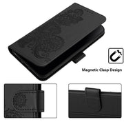 For Google Pixel 9 Pro Datura Flower Embossed Flip Leather Phone Case(Black)