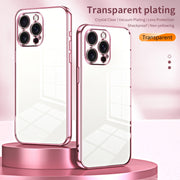 For iPhone 16 Pro Max Transparent Plating Fine Hole Phone Case(Purple)
