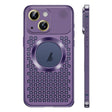 For iPhone 13 Spring Buckle MagSafe Magnetic Metal Aromatherapy Phone Case(Purple) - iPhone 13 Cases by PMC TechLife | Online Shopping South Africa | PMC TechLife