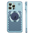 For iPhone 13 Pro Spring Buckle MagSafe Magnetic Metal Aromatherapy Phone Case(Blue) - iPhone 13 Pro Cases by PMC TechLife | Online Shopping South Africa | PMC TechLife | Buy Now Pay Later Mobicred