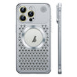 For iPhone 13 Pro Max Spring Buckle MagSafe Magnetic Metal Aromatherapy Phone Case(Silver) - iPhone 13 Pro Max Cases by PMc TechLife | Online Shopping South Africa | PMc TechLife | Buy Now Pay Later Mobicred