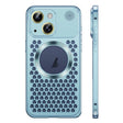 For iPhone 14 Spring Buckle MagSafe Magnetic Metal Aromatherapy Phone Case(Blue) - iPhone 14 Cases by PMC TechLife | Online Shopping South Africa | PMC TechLife