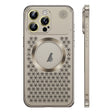 For iPhone 14 Pro Spring Buckle MagSafe Magnetic Metal Aromatherapy Phone Case(Grey) - iPhone 14 Pro Cases by PMC TechLife | Online Shopping South Africa | PMC TechLife