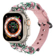 For Apple Watch Ultra 2 49mm Paracord Genuine Leather Watch Band(Pink Camo) - Watch Bands by PMC TechLife | Online Shopping South Africa | PMC TechLife | Buy Now Pay Later Mobicred