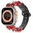 For Apple Watch Ultra 2 49mm Paracord Genuine Leather Watch Band(Black Red Camo) - Watch Bands by PMC TechLife | Online Shopping South Africa | PMC TechLife | Buy Now Pay Later Mobicred
