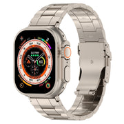 For Apple Watch Ultra 2 49mm Safety Buckle Trapezoid Titanium Steel Watch Band(Titanium)