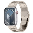 For Apple Watch Series 7 41mm Safety Buckle Trapezoid Titanium Steel Watch Band(Titanium) - Watch Bands by PMC TechLife | Online Shopping South Africa | PMC TechLife