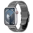 For Apple Watch Series 3 42mm Safety Buckle Trapezoid Titanium Steel Watch Band(Grey) - Watch Bands by PMC TechLife | Online Shopping South Africa | PMC TechLife