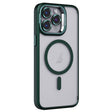 For iPhone 15 Pro Invisible Lens Holder PC + TPU Frosted MagSafe Phone Case(Green) - iPhone 15 Pro Cases by PMC TechLife | Online Shopping South Africa | PMC TechLife