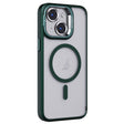 For iPhone 15 Plus Invisible Lens Holder PC + TPU Frosted MagSafe Phone Case(Green) - iPhone 15 Plus Cases by PMC TechLife | Online Shopping South Africa | PMC TechLife