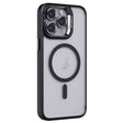 For iPhone 14 Pro Max Invisible Lens Holder PC + TPU Frosted MagSafe Phone Case(Black) - iPhone 14 Pro Max Cases by PMC TechLife | Online Shopping South Africa | PMC TechLife