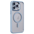 For iPhone 13 Pro Max Invisible Lens Holder PC + TPU Frosted MagSafe Phone Case(Blue) - free shipping - PMC TechLife - Order now!