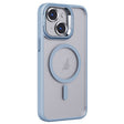 For iPhone 13 Invisible Lens Holder PC + TPU Frosted MagSafe Phone Case(Blue) - iPhone 13 Cases by PMC TechLife | Online Shopping South Africa | PMC TechLife
