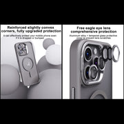 For iPhone 13 Invisible Lens Holder PC + TPU Frosted MagSafe Phone Case(Blue)