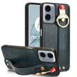 For Motorola Moto G Power 2024 Wristband Leather Back Phone Case(Blue) - Motorola Cases by PMC Jewellery | Online Shopping South Africa | PMC Jewellery | Buy Now Pay Later Mobicred