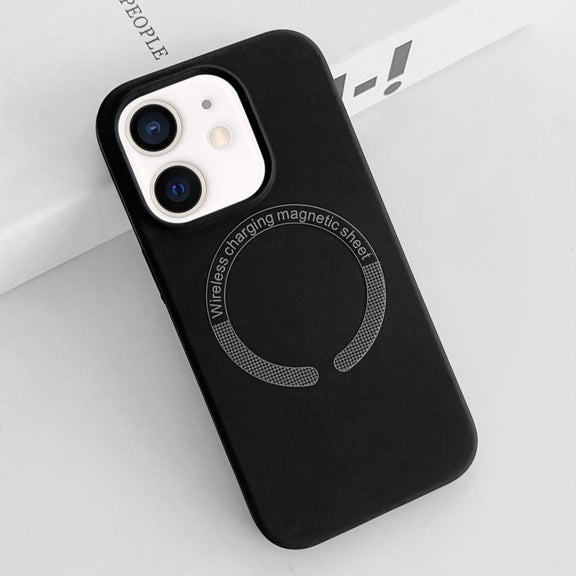 For iPhone 11 MagSafe Magnetic Liquid Silicone Phone Case(Black)