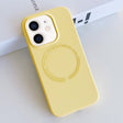 For iPhone 11 MagSafe Magnetic Liquid Silicone Phone Case(Yellow) - iPhone 11 Cases by PMC TechLife | Online Shopping South Africa | PMC TechLife