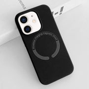 For iPhone 12 MagSafe Magnetic Liquid Silicone Phone Case(Black)