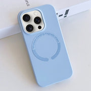 For iPhone 15 Pro MagSafe Magnetic Liquid Silicone Phone Case(Light Blue)